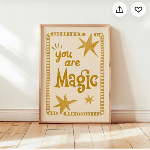 You Are Magic Print, Inspirational Wall Art, Bedroom Typography Poster, Positive Quote Print, Kids Play Room Decor, Boho Nursery MR11 - Etsy