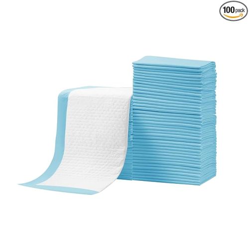 Baby Disposable Changing Pad, 100Pack Soft Waterproof Mat, Portable Diaper Changing Table & Mat, Leak-Proof Breathable Underpads Mattress Play Pad Sheet Protector(13'' 18'')