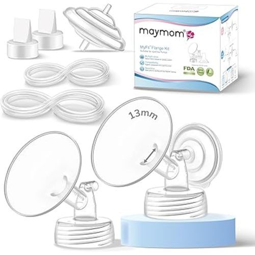 Maymom Pump Parts Compatible with Spectra S1 S2 9 Plus Electric Breastpump, 13mm Flange Valve Tubing Backflow Protector, Not Original Spectra Replacement Pump Parts Flange