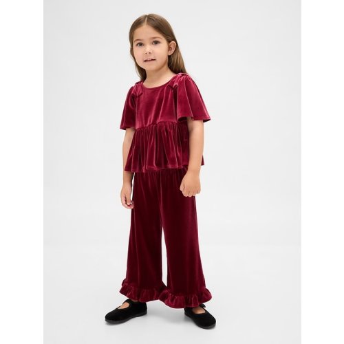Baby & Toddler Velour Ruffle Outfit Set