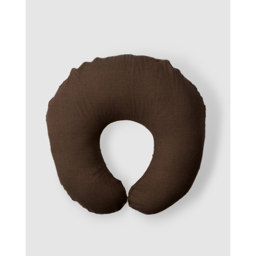 Linen Nursing Pillow - Chocolate
