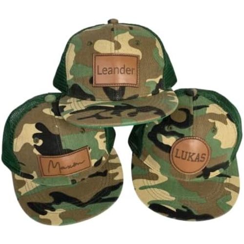 Personalized Camo Toddler Baseball Cap: Mesh Back Baby Trucker Hat with Customized Name - Breathable Sun Hat for Boys Girls