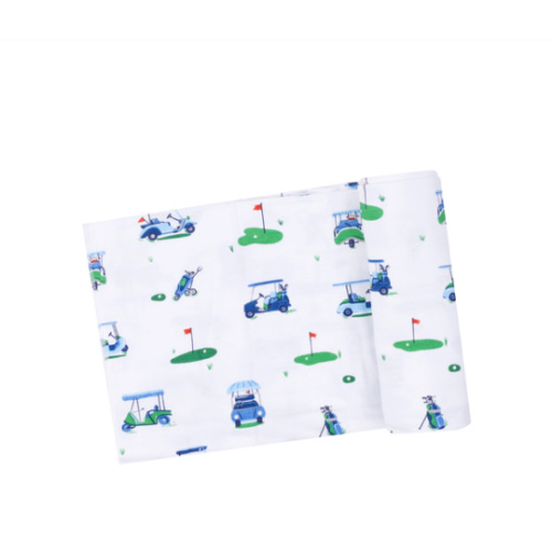 Swaddle Blanket - Vintage Golf Carts Blue – Angel Dear