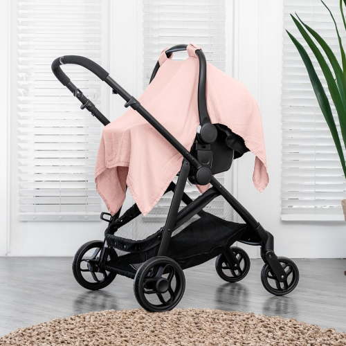 Car Seat Cover Baby, Carseat Canopy Cover, Universal Fit Stroller Covers for Boys and Girls, Infant Car Seat Cover for Sun, Bug and Comfort Protection with Large Size Car Seat Canopy(Blue)
