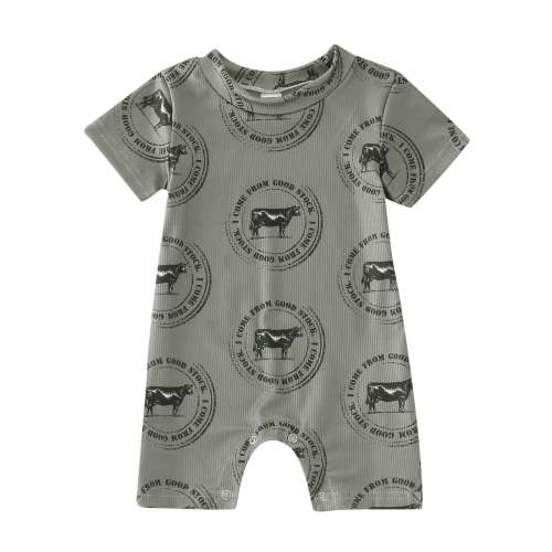MZXELPRJD Bubble Romper Boy Western Boot Baby Clothes Boy Letter Print Jumpsuit Adventure Playwear Yoke Back Design 2t-4t Long Sleeve Onesie 6-9 Months Girl