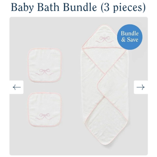 Baby Bath Bundle | Weezie Towels | Pink Bow