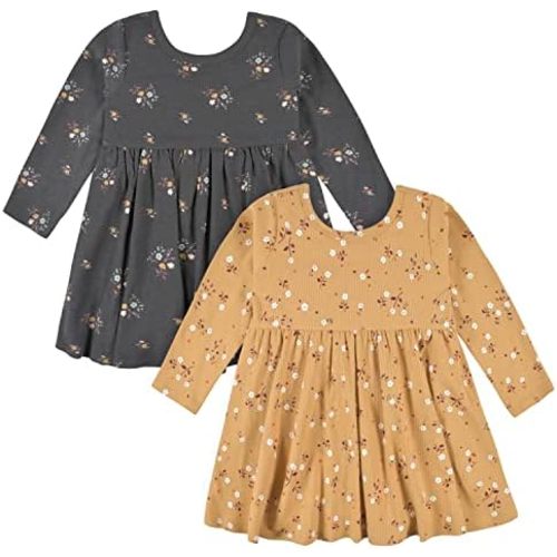 Gerber baby-girls Toddler 2-pack Long Sleeve Dresses