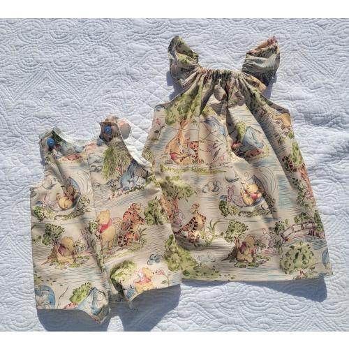 Adorable Matching Outfits for Boy/Girl Twins - Celebrate with Classic Winnie The Pooh Characters!