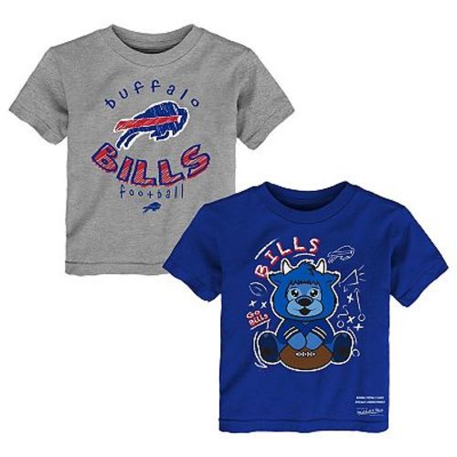 Toddler Mitchell & Ness Royal/Gray Buffalo Bills Two-Pack Sketched Up T-Shirt Set