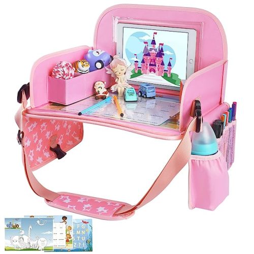 Kids Travel Tray for Toddler Car Seat, Road Trip Activities for Kid