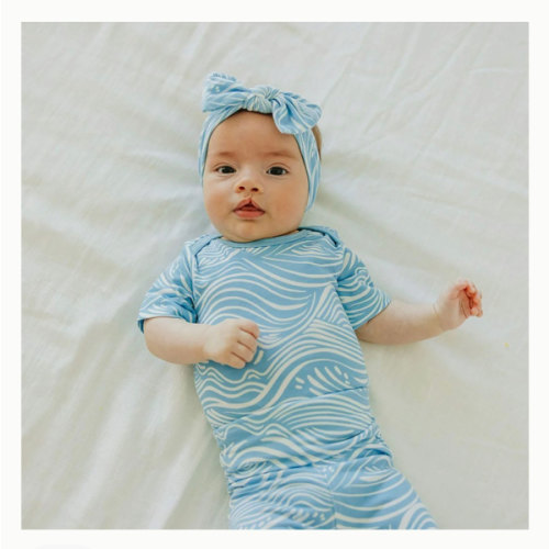 Knit Headband Bow - Surf – Copper Pearl