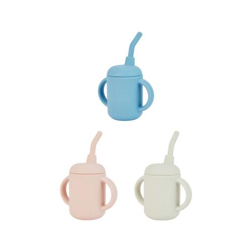 Silicone Sippy Cup with Straw - Assorted - Assorted - One Size