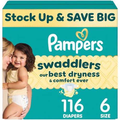 Pampers Swaddlers Sensitive Disposable Diapers Massive Pack - Size 6 - 116ct