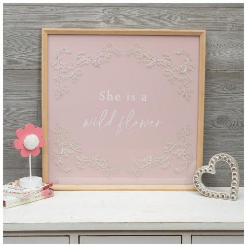 She Is A Wildflower Framed Wall Decor