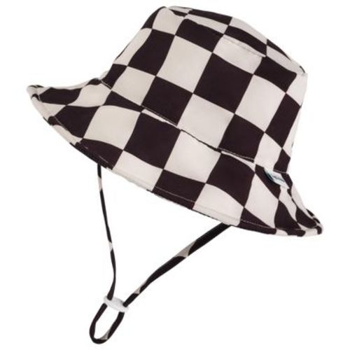Tiny Twinkle Sun Hat with UPF 50+ UV Protection and Adjustable Brim for Toddlers (Black Checkers, 2-4 Years)