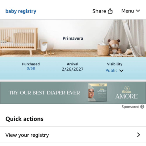 Amazon: Baby Registry
