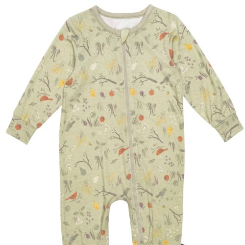 Modern Moments by Gerber Baby Neutral Super Soft Viscose Long Sleeve Coverall, Sizes Newborn - 12 Months