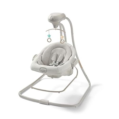 Graco DuetConnect LX Portable Baby Swing and Bouncer, Multi-Direction Baby Bouncer Seat, Multiple Swing Speeds, Redmond