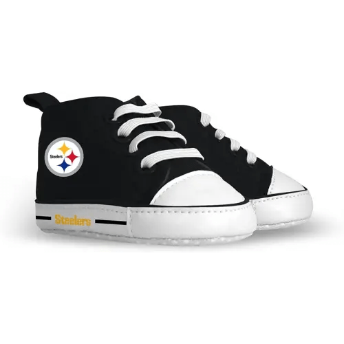 Baby Fanatic Unisex-Baby Pre-Walker High Tops Pittsburgh Steelers - NFL Baby Shoes, Steelers Baby Apparel