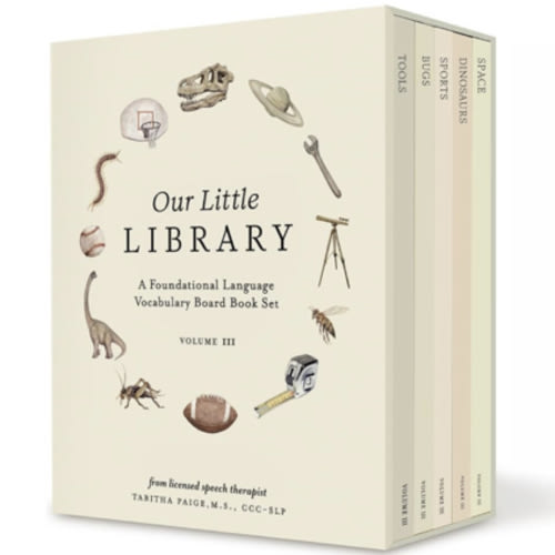 Amazon.com: Our Little Library Vol. 3: Dinosaurs, Space, Tools, Bugs, and Sports Board Book Set for Boys & Girls (Tabitha Paige Children's Book Series): 9781963183184: Paige MS CCC-SLP, Tabitha, Paige Tate & Co.: Books