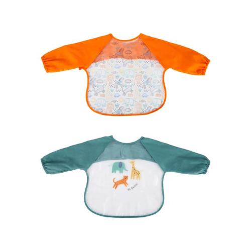 2 Pack Sleeved Bibs - Jungle - Multi - One Size