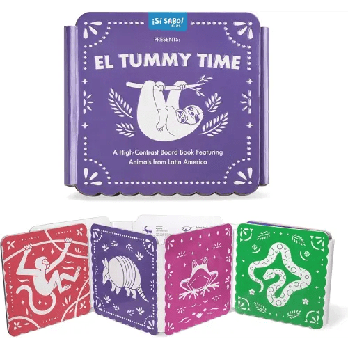 Tummy Time: A High-Contrast Board Book Featuring Animals from Latin America (Si Sabo Kids)