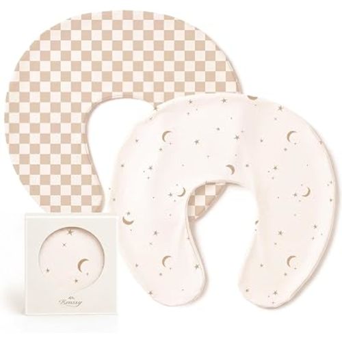 Konssy 2 Pack Nursing Pillow Covers, Soft Stretchy Cover for Breastfeeding