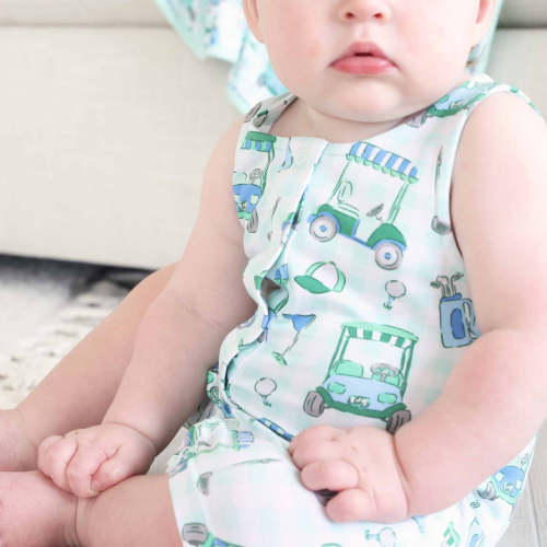 Sleeveless Snap Romper | Birdie Babes Green