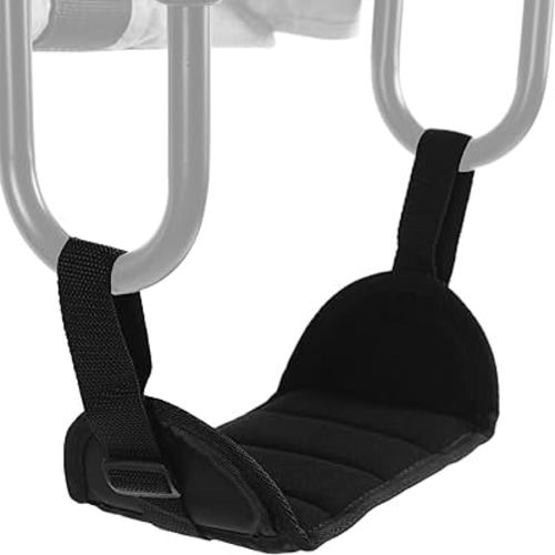 Universal Fit Baby Footrest Compatible with Most Fast Table Chair, Adjustable Footrest for Baby Clip-On Table Chair, Toddler Footrests for Babies Hook-On Fast Tables Chairs - Black