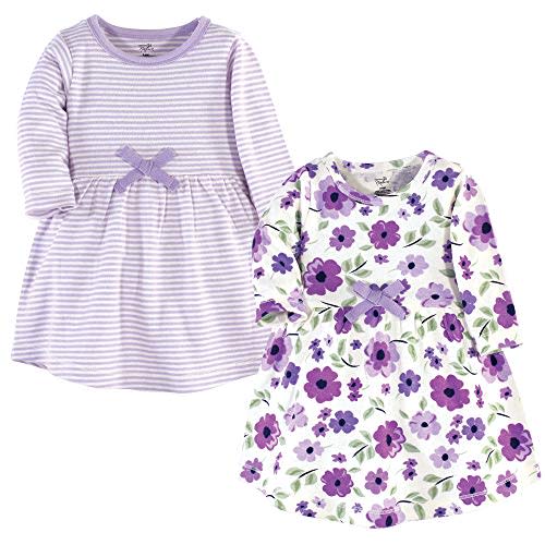 Touched by Nature Girls' One Size Organic Cotton Short Long-Sleeve Dresses