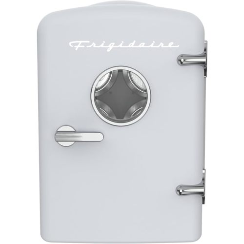 Frigidaire EFMIS171 Retro Mini Portable Personal Fridge - Ideal for Home, Office or Dorm - Includes Carrying Handle, AC/DC Wall/Car Charger (White)