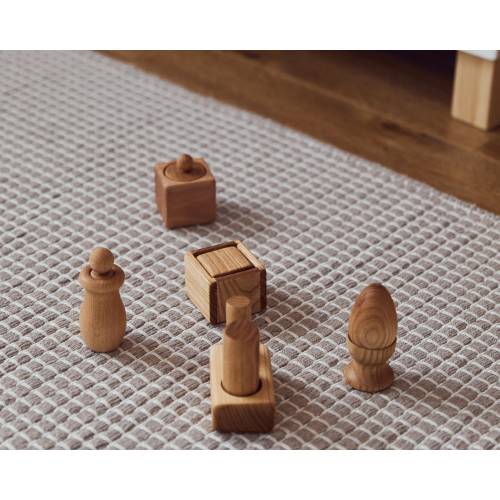 5 Piece Infant Wooden Toy Set | Montessori Baby Toys | First Birthday Gift | 6M+