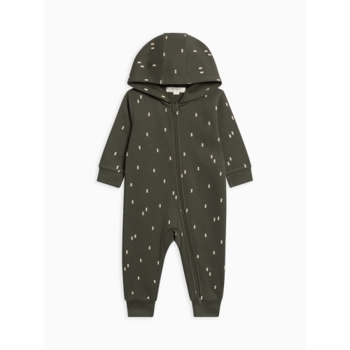 Greer Fleece Hooded Zipper Romper