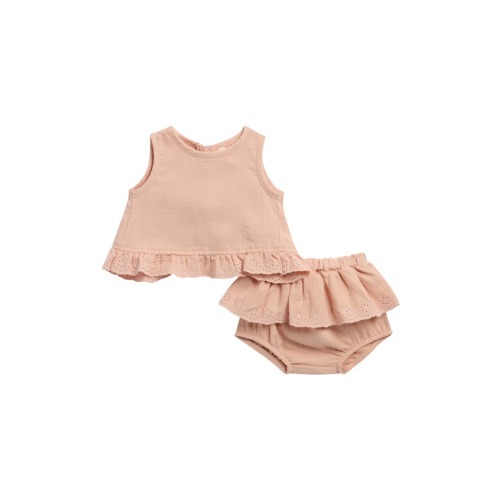 3-6M Eyelet Bloomer Set