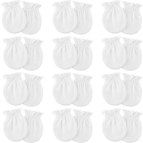BQUBO Baby Mittens Newborn Infant Toddler Mittens No Scratch Cotton Elastic Wrist Gloves for Boys Girls 0-6 Months