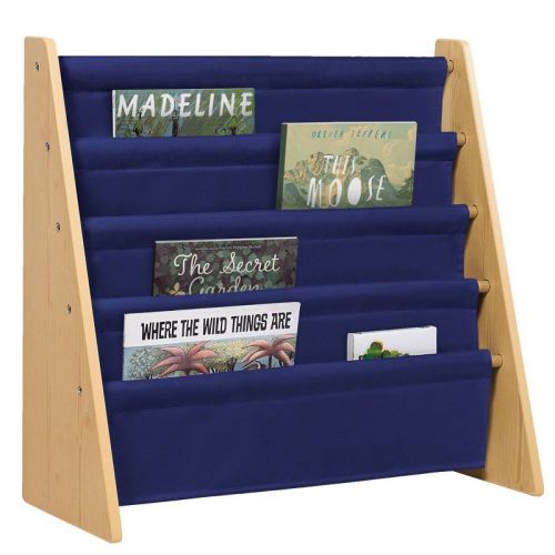 WildKin Sling Kids' Bookshelf Natural/Blue