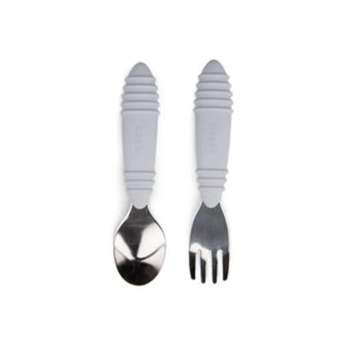 Silicone & Stainless Steel Baby Spoons + Forks | Bumkins