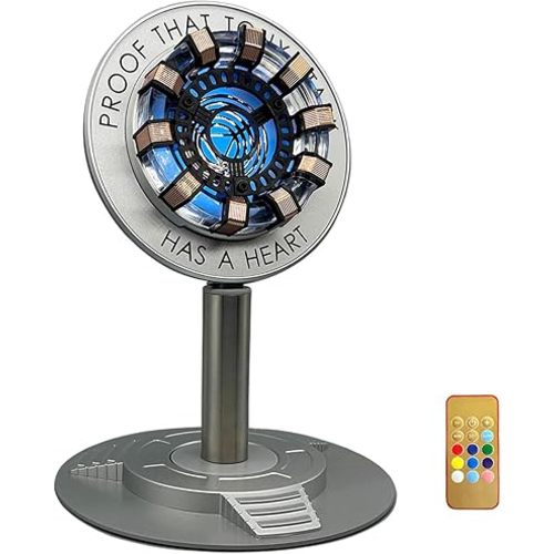 Arc Reactor Light, Rechargeable Superhero Lamp, Multi-Color Cute Table Decor, Gifts for Him, Has A Heart(Touch/Remote).
