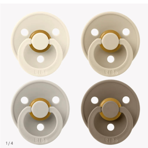 BIBS Colour 4-Pack - Ivory, Sand, Vanilla, Dark Oak Pacifiers – Bibsworld store US