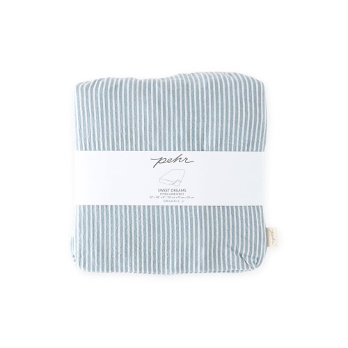 Organic Cotton Seersucker Crib Sheet