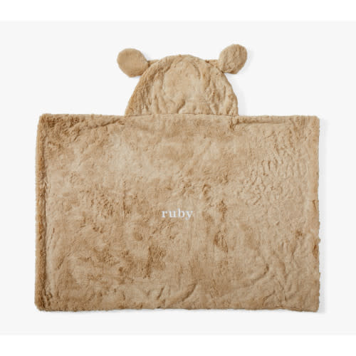 Critter Faux Fur Baby Hooded Towel Collection