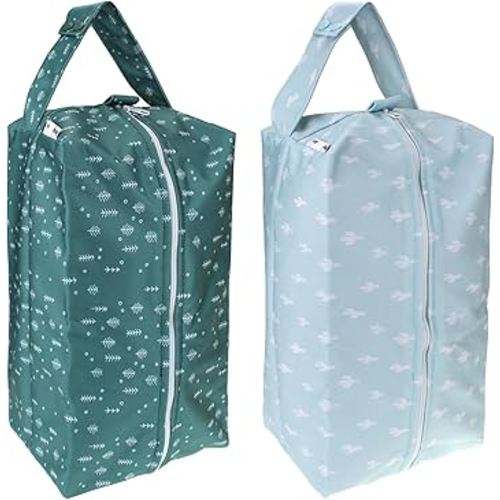 Mama Koala Waterproof Diaper Pods for Baby Items, Cloth Diapers, Swimsuits, Travel, Gym Clothes, Beach, Pump Parts, Toiletries, 2 Pack(DP-Pine Forest)