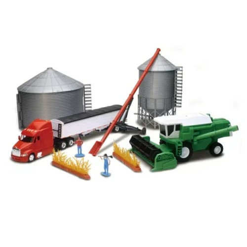 Country Life Grain Bin Farm Set With Hauler