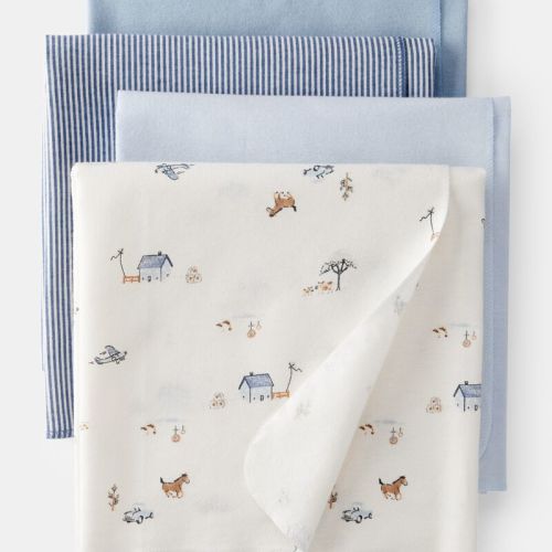 Baby 4-Pack Receiving Blankets | Carter’s Oshkosh Canada