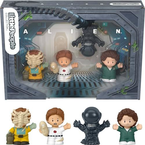 Little People Collector Alien Movie Special Edition Set for Sci-Fi & Horror Fans, 4 Figures in a Display Package