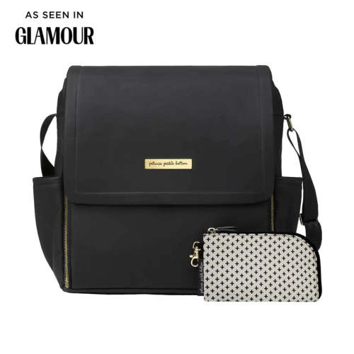 Boxy Backpack in Black Matte Leatherette