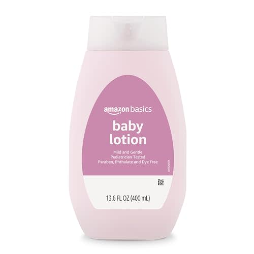 Amazon Basics Baby Lotion, Mild & Gentle, Lightly Scented, 13.6 Fl Oz (Pack of 1) (Previously Solimo)