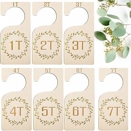 7Pcs Baby Closet Dividers, Closet Dividers for Hanging Clothes, Toddler Closet Organizer for Home Baby Kids Newborn Infant Clothes, baby closet dividers