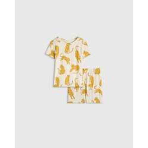 Bamboo Short Sleeve and Shorts Pajama Set - Baby in Jungle Cats