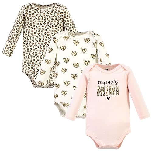 Hudson Baby Baby Girls' Cotton Long-sleeve Bodysuits 3-pack
